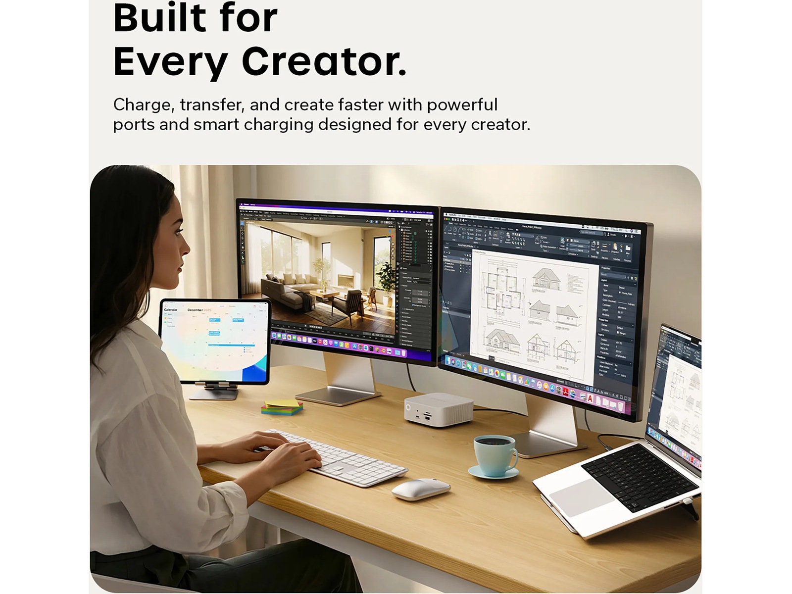 Satechi Thunderbolt 5 CubeDock™ med SSD-kabinett Dockingstasjon & USB-HUB