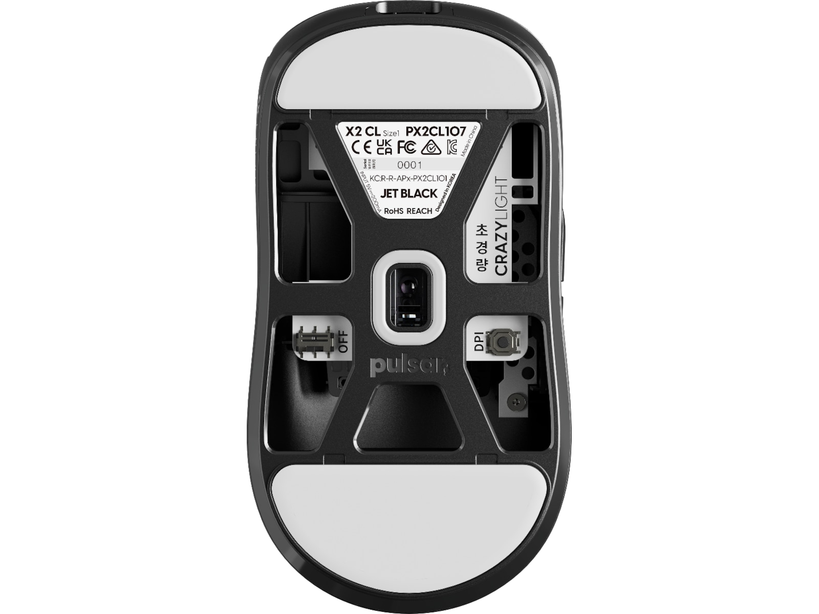 Pulsar X2 CrazyLight trådløs gamingmus (Jet sort) Gamingmus