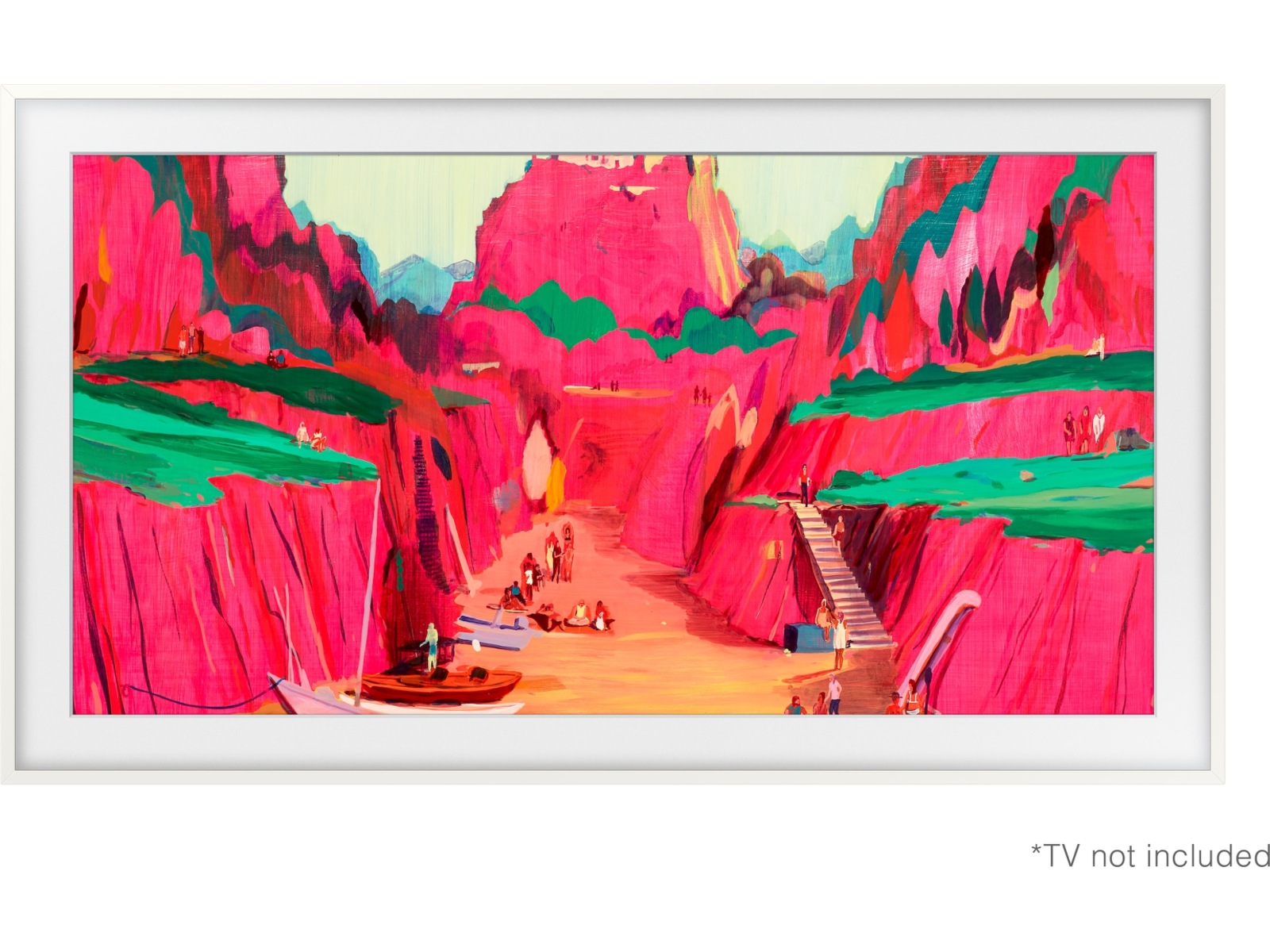 Samsung 75" ramme til The Frame og The Frame Pro (2021-2025, Hvit) -B-Grade Demo TV/projektor