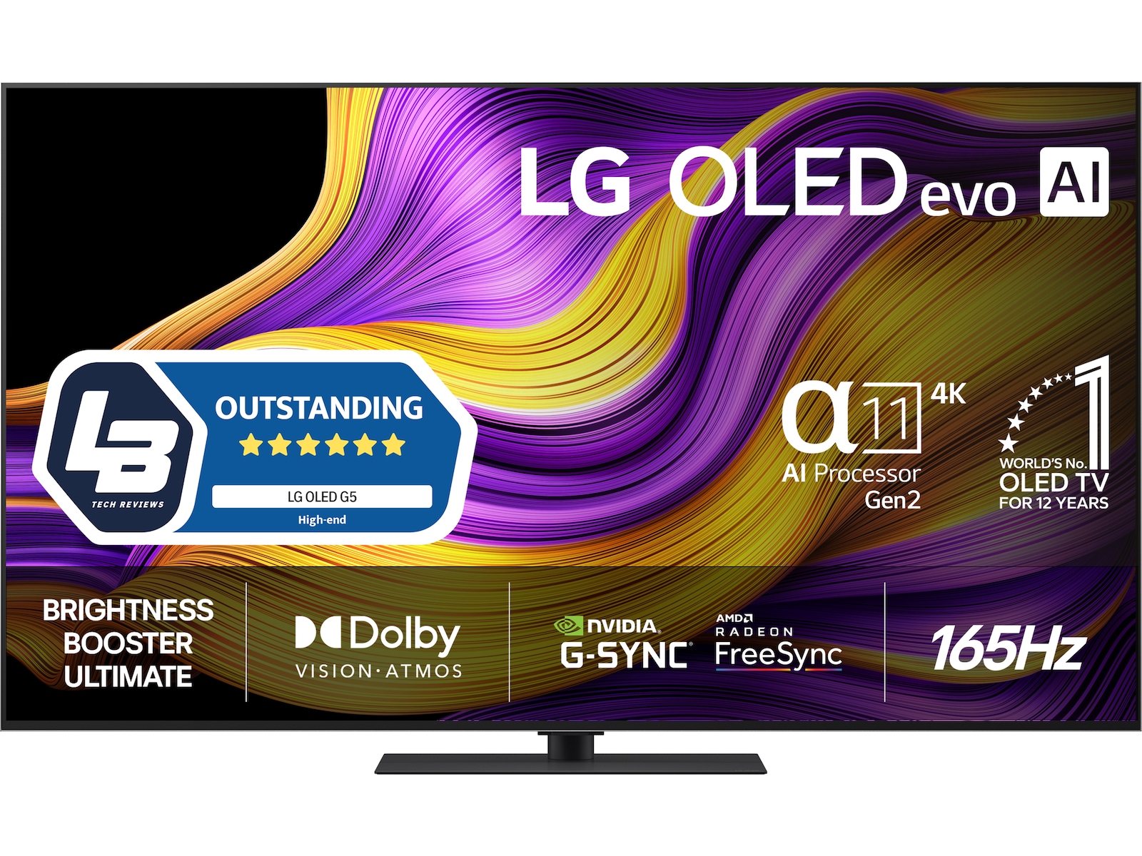 LG 55" G5 AI 4K OLED Smart TV (2025) + lydplanke 50 - 59 tommer TV