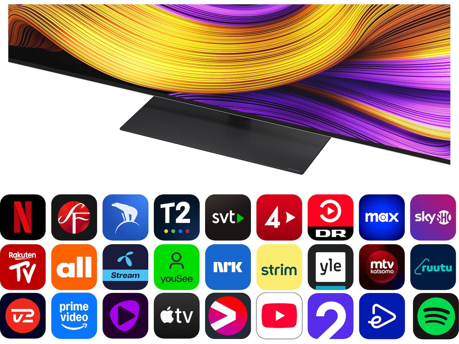 LG 55" G5 AI 4K OLED Smart TV (2025) + lydplanke 50 - 59 tommer TV