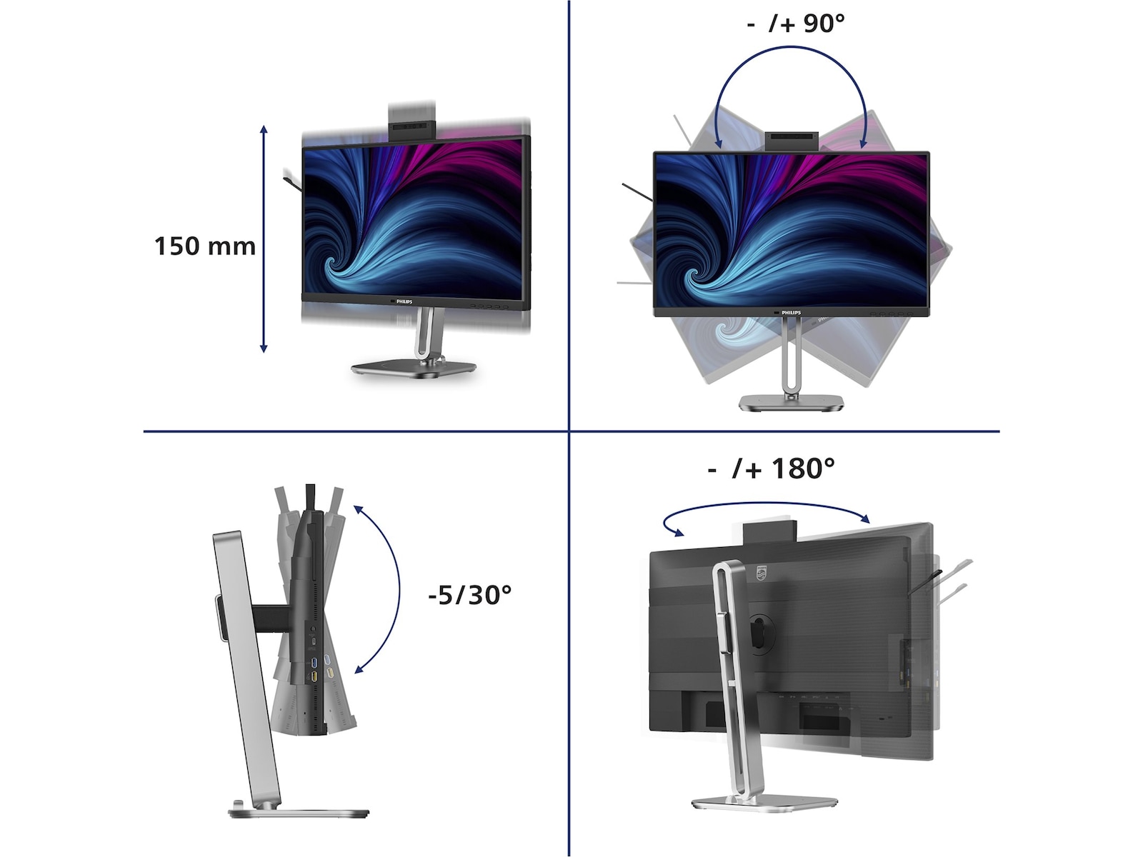 Philips 24" skjerm 24B2U4301H/00 Skjermer