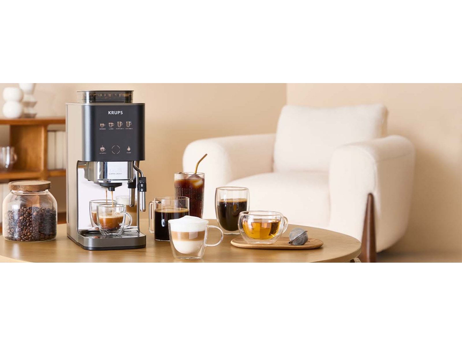 Krups Coffee Crush Experience automatisk espressomaskin 1,8 l SA403BE0 Espressomaskiner