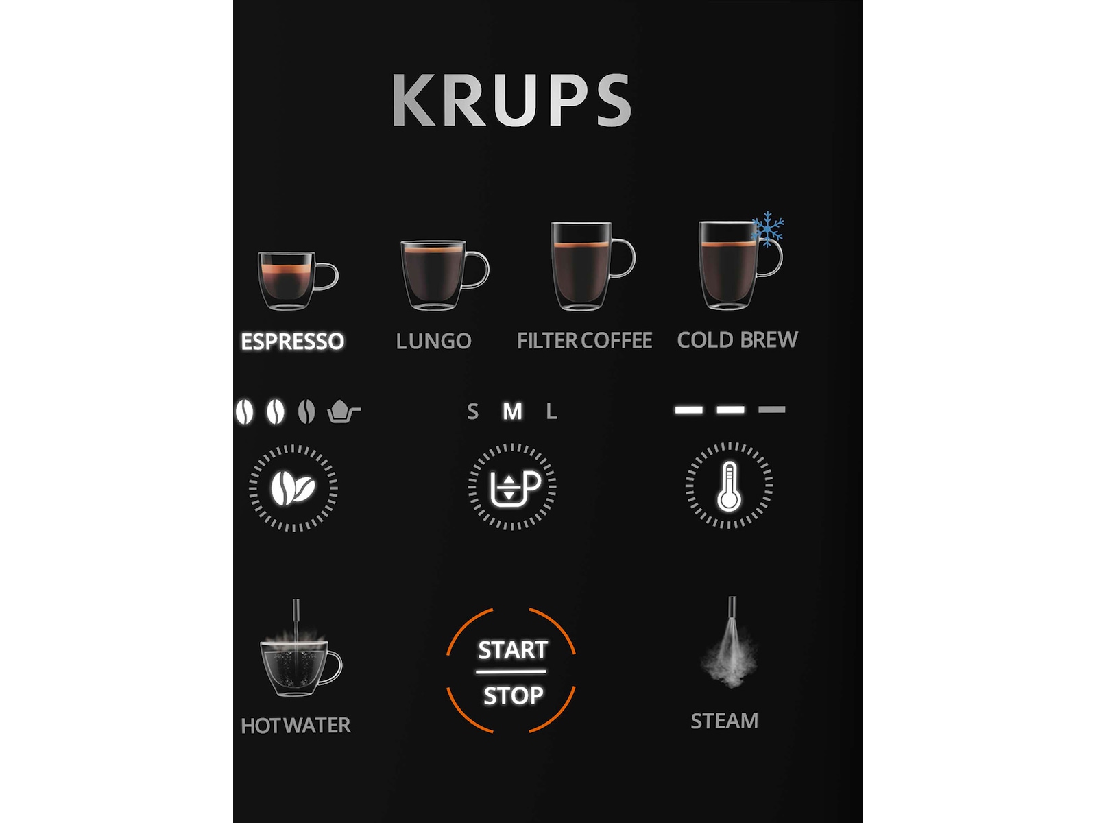 Krups Coffee Crush Experience automatisk espressomaskin 1,8 l SA403BE0 Espressomaskiner