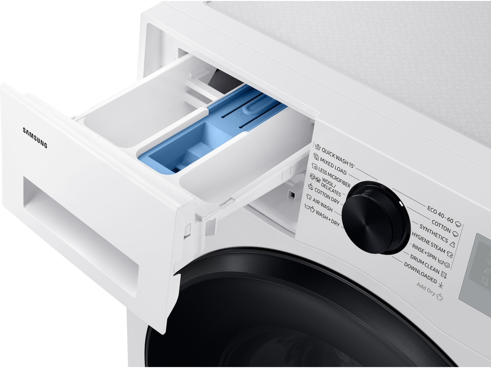 Samsung WD90DG5B15BHEE vask/tørk AI Dry+ 9/6 kg (hvit) Kombinert vaskemaskin og tørketrommel