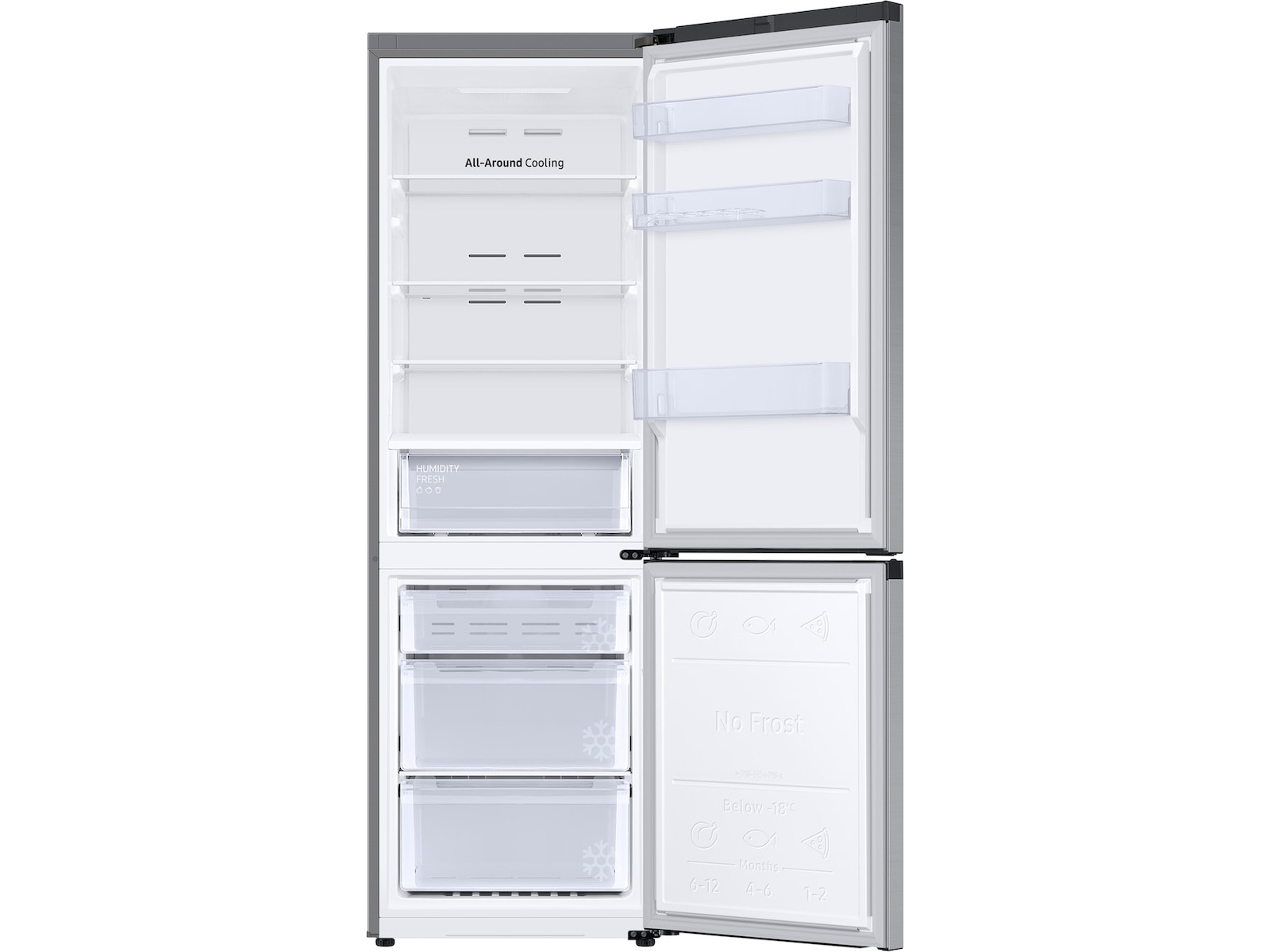 Samsung kjøl- og fryseskap Series 6 (sølv) Kombiskap