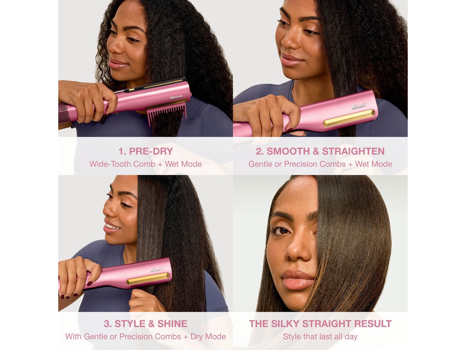 Shark Silki Pro Straight Pink HT401EUPK rettetang Hårpleie & styling