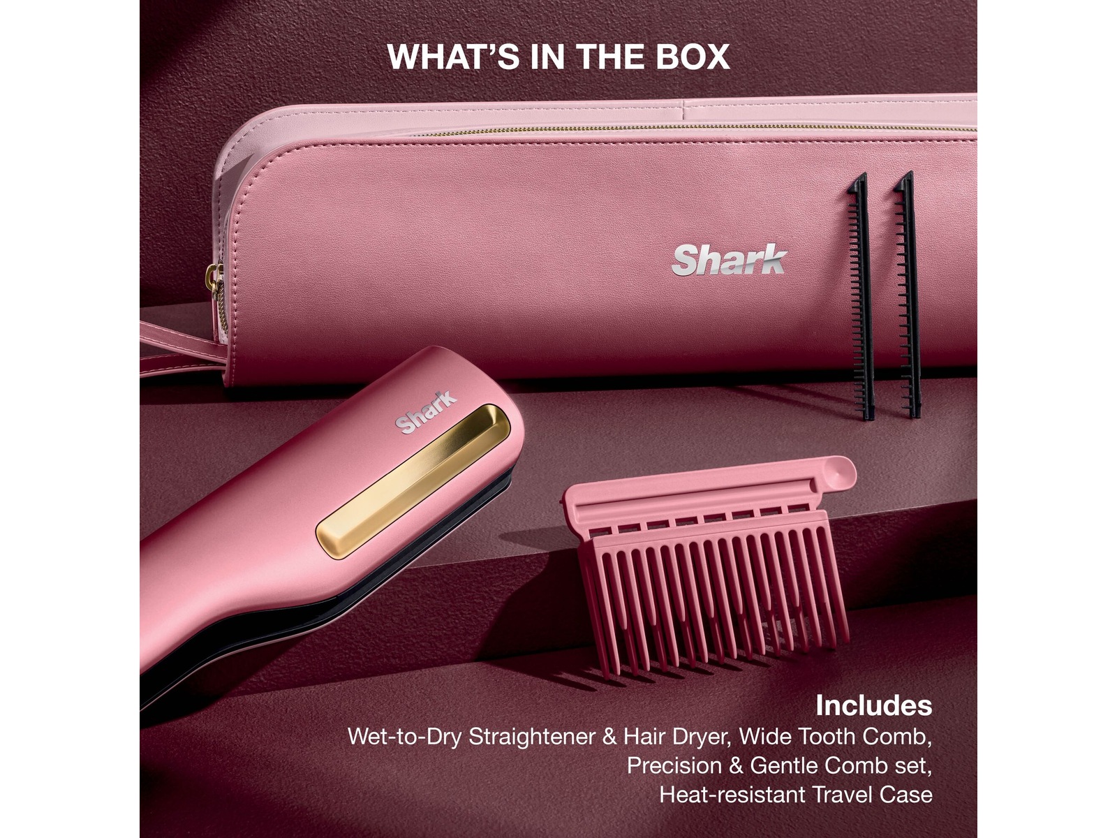 Shark Silki Pro Straight Pink HT401EUPK rettetang Hårpleie & styling