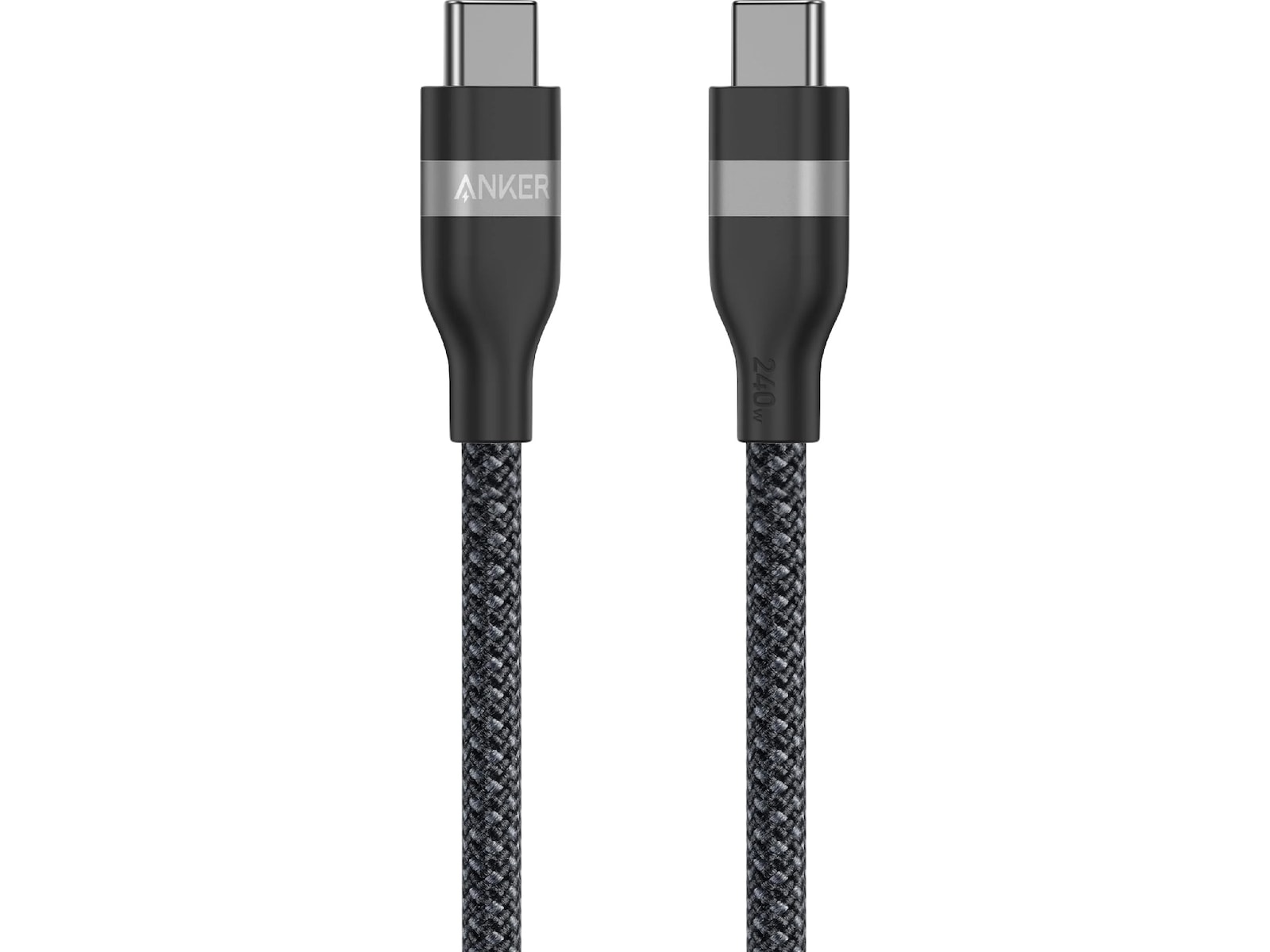 Anker Nano 240W USB-C flettet kabel 3 m (sort) USB-kabler