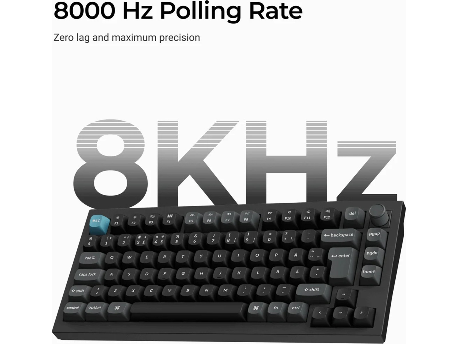 Keychron Q1 Ultra 75% 8K Red Trådløs Gamingtastatur Gamingtastatur