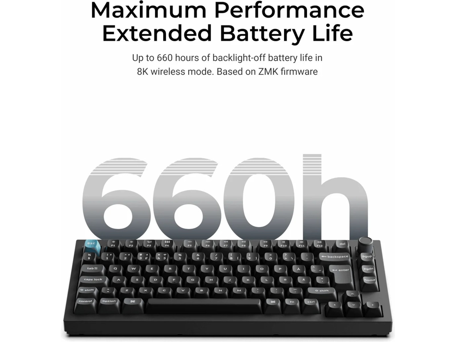 Keychron Q1 Ultra 75% 8K Red Trådløs Gamingtastatur Gamingtastatur