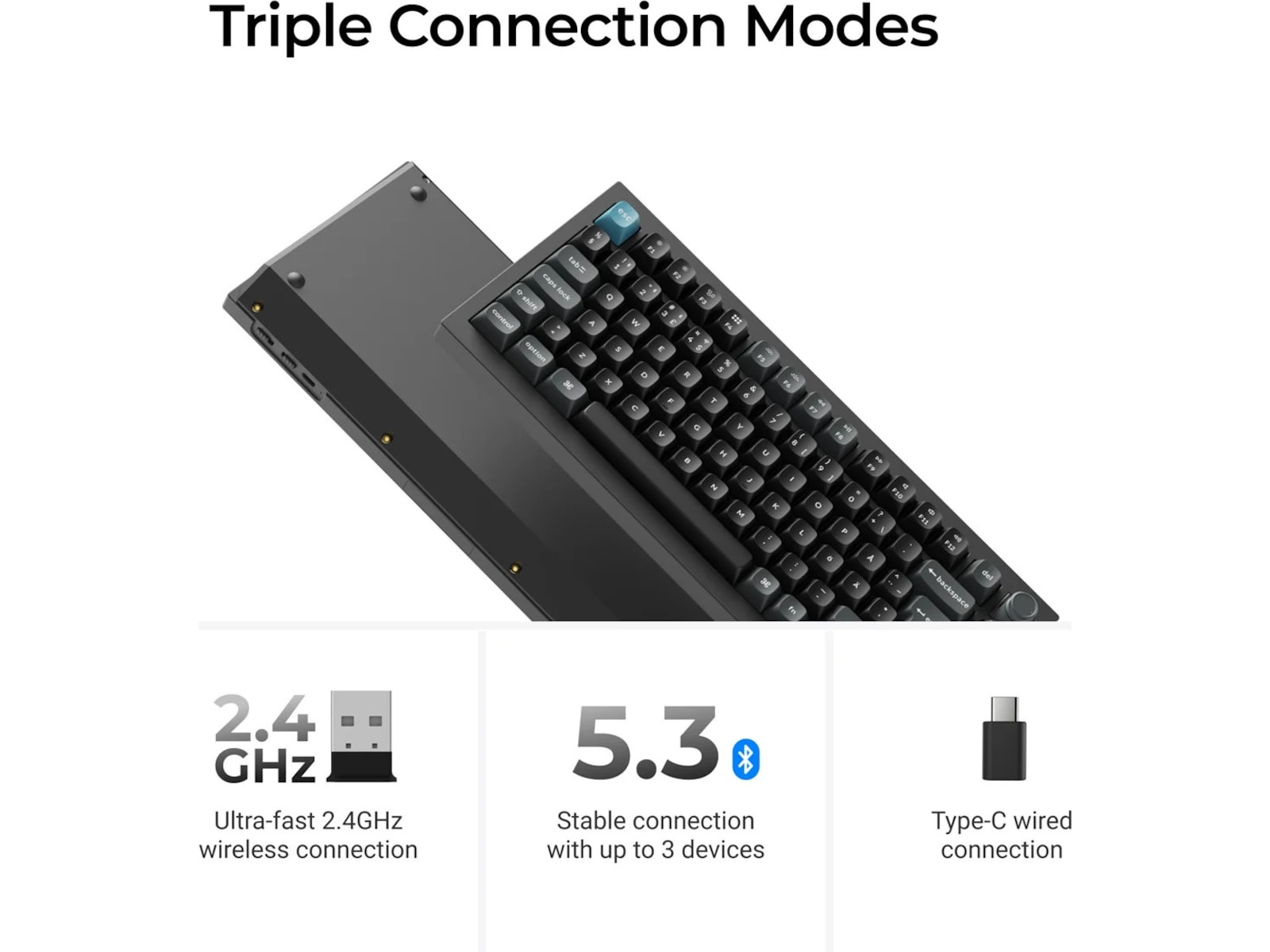 Keychron Q1 Ultra 75% 8K Red Trådløs Gamingtastatur Gamingtastatur
