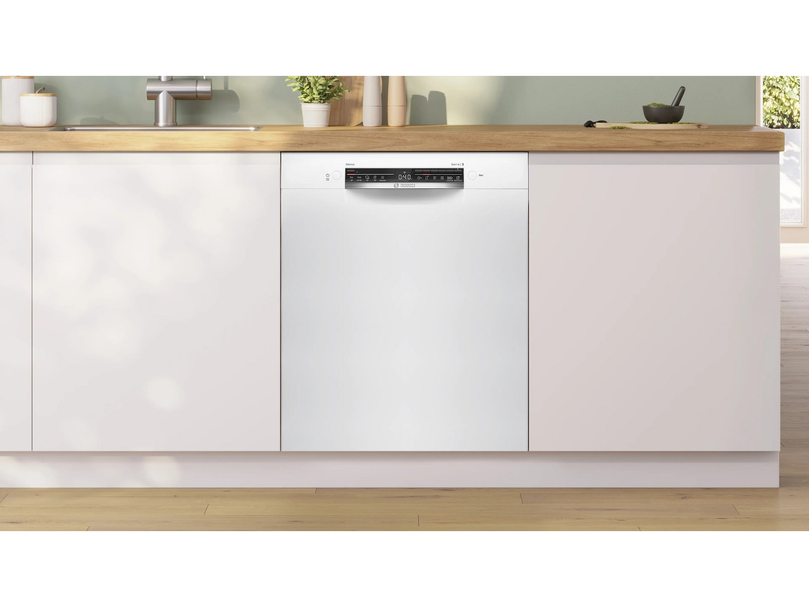 Bosch Serie 2 Oppvaskmaskin (hvit) Underbygd oppvaskmaskin