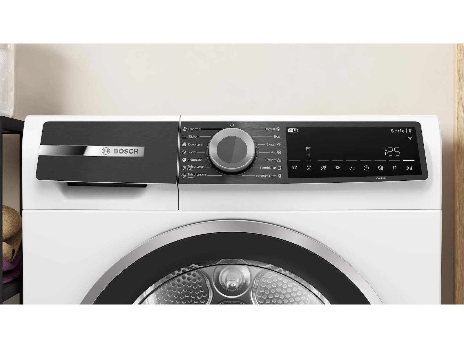 Bosch WQK2420LSN Serie 6 Tørketrommel 9 kg (hvit) Tørketrommel