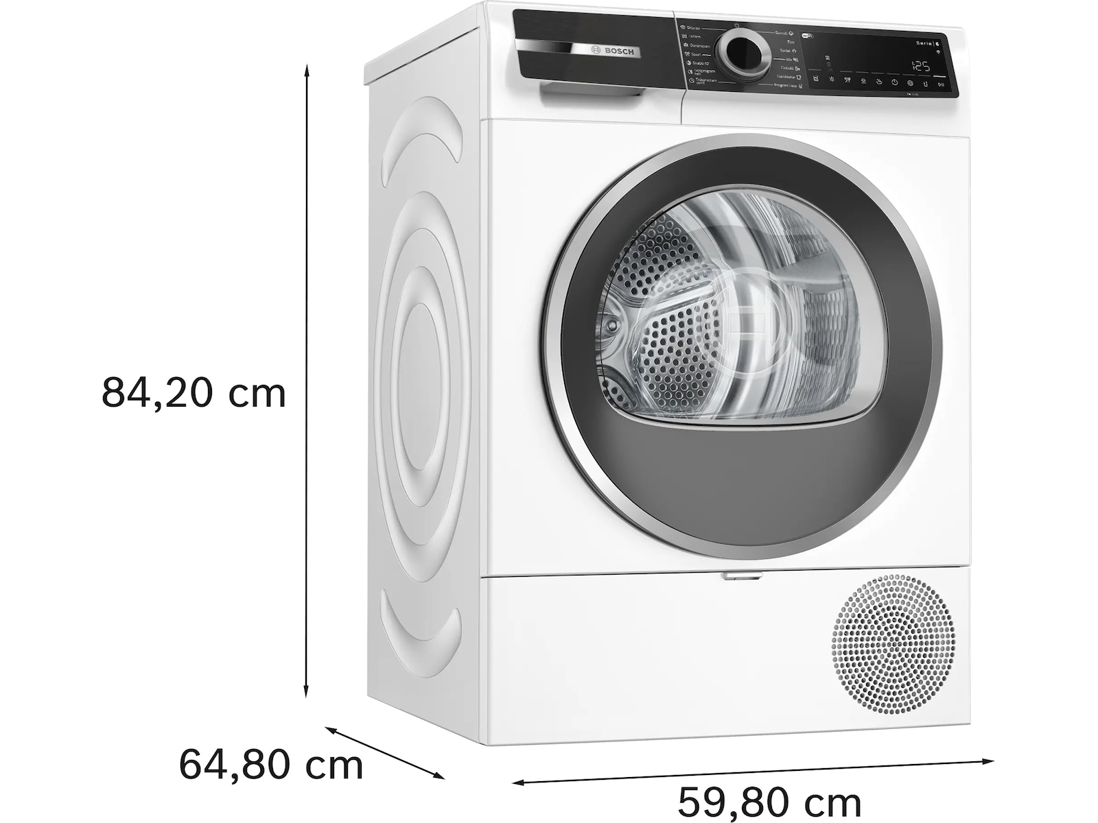 Bosch WQK2420LSN Serie 6 Tørketrommel 9 kg (hvit) Tørketrommel