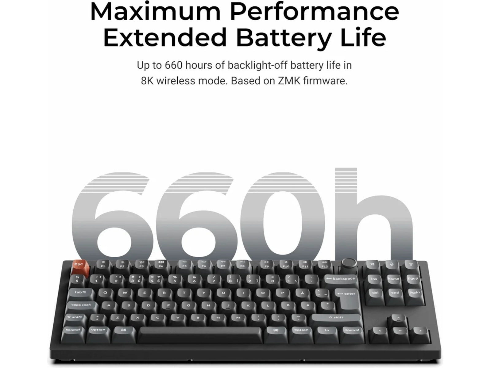 Keychron V3 Ultra 80% 8K Brown Trådløst Gamingtastatur Gamingtastatur