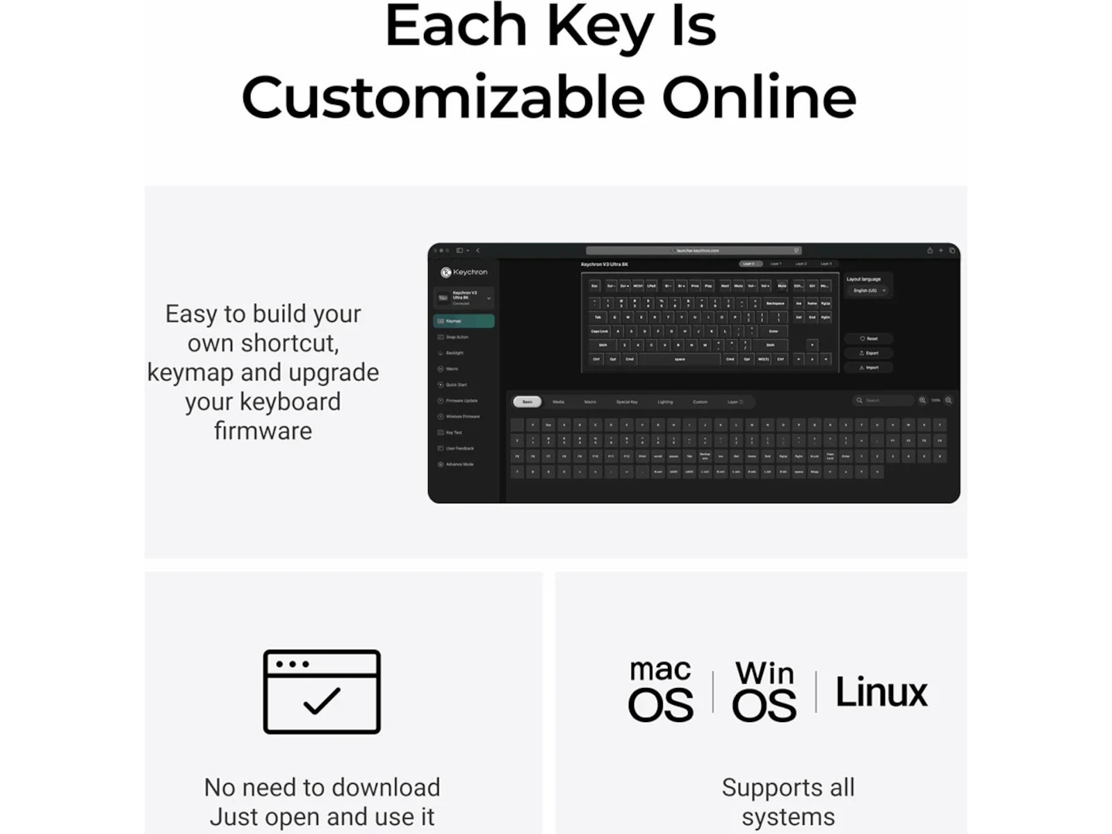 Keychron V3 Ultra 80% 8K Brown Trådløst Gamingtastatur Gamingtastatur