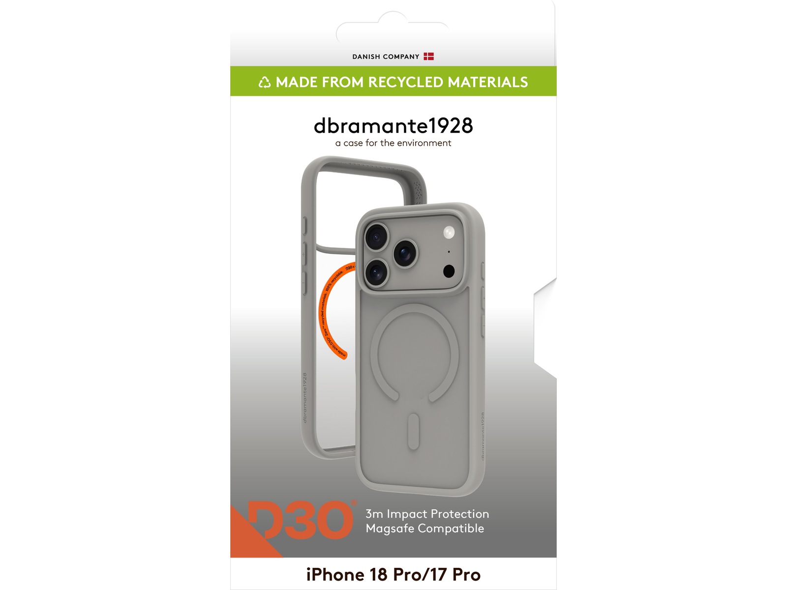 dbramante1928 iPhone 17 Pro / 18 Pro Grenen Ultra D3O MS (hvit) Deksel til mobiltelefon