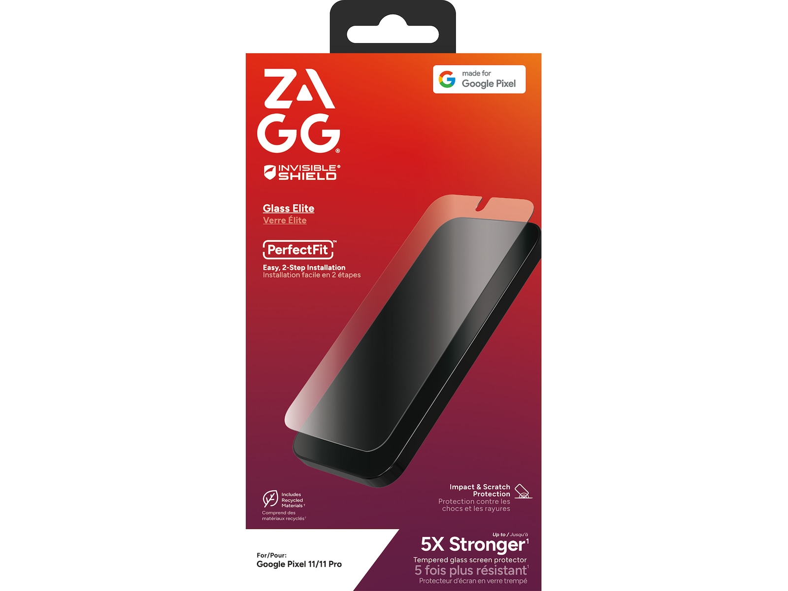 Zagg InvisibleShield Glass Elite Pixel 11 / 11 Pro Skjermbeskyttelse