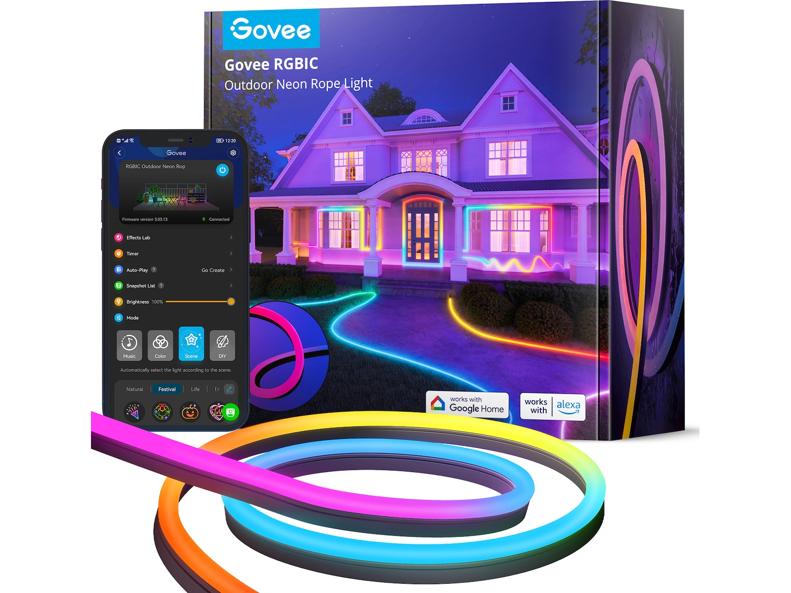 Delikate lyseffekter: Den forbedrede Govee Outdoor Rope Light kan bet Lyslenker