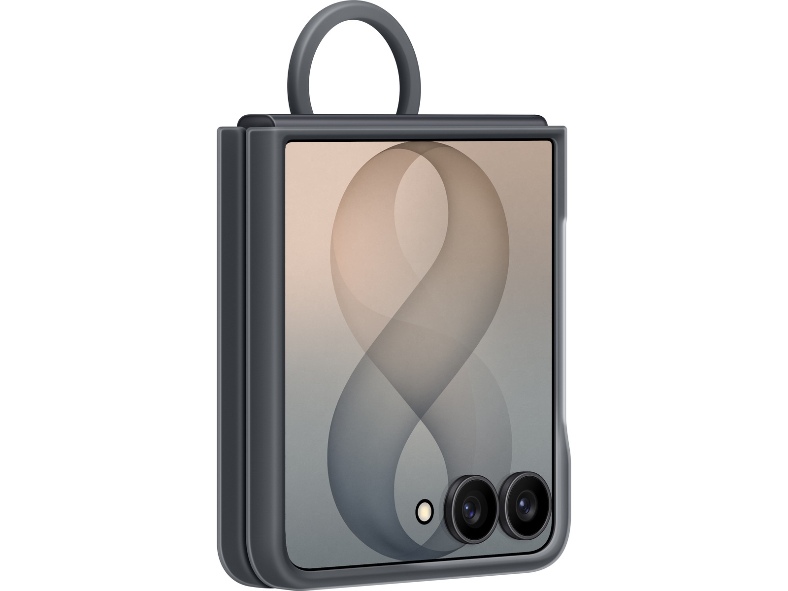 Samsung Galaxy Z Flip8 Ring Magnet silikondeksel (grafitt) Deksel til mobiltelefon
