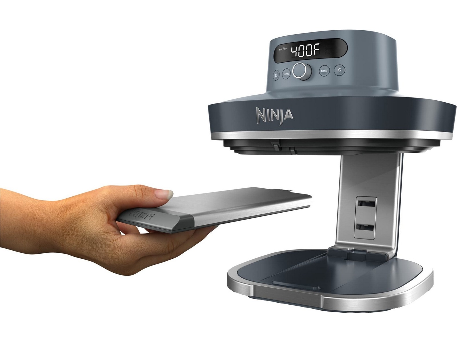Ninja Crispi Pro AS101EU Airfryer i glass (gråblå) Airfryer