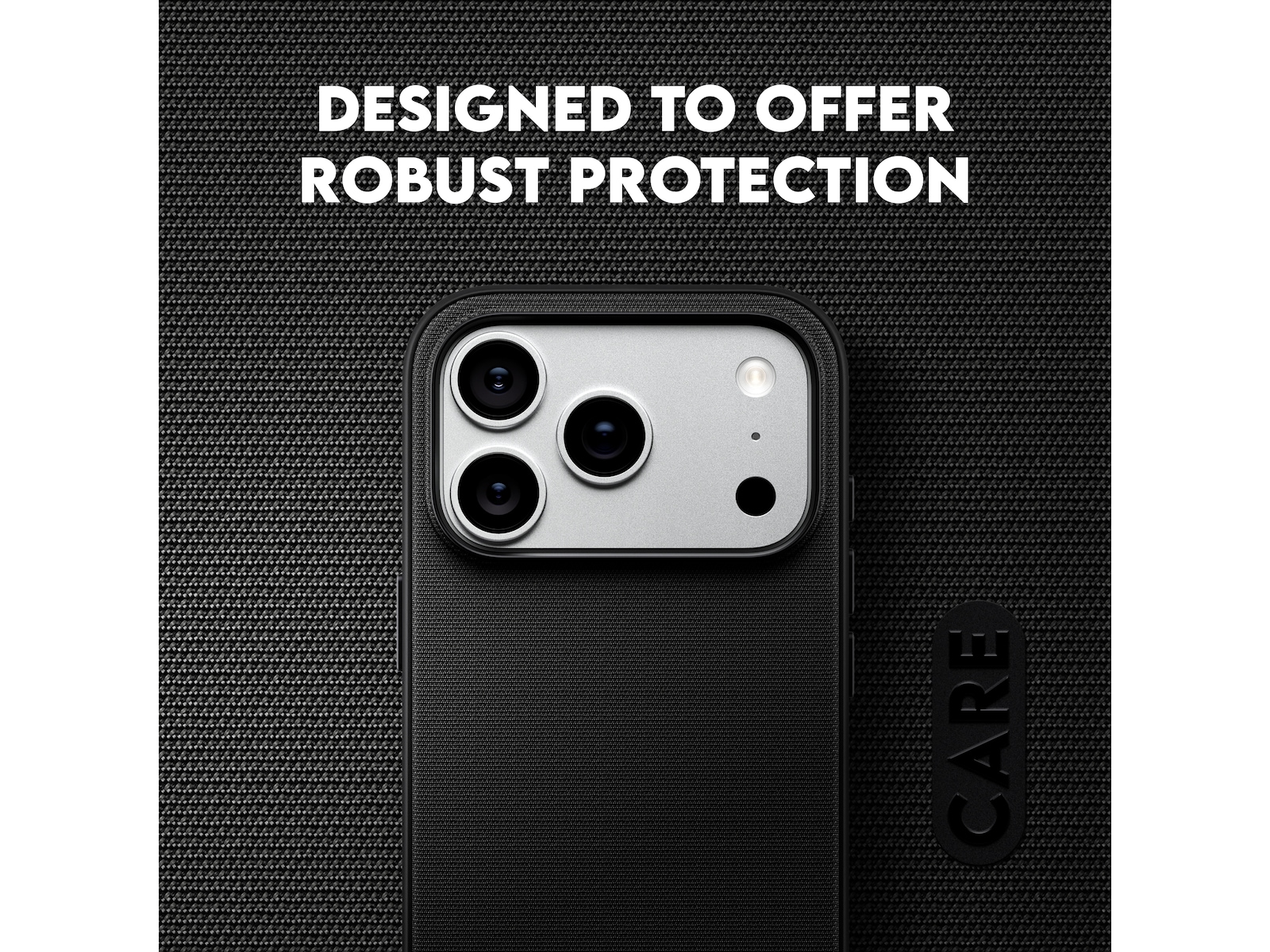 PanzerGlass CARE iPhone 17 Pro Max / 18 Pro Max Fusion Fabric deksel (sort) Deksel til mobiltelefon