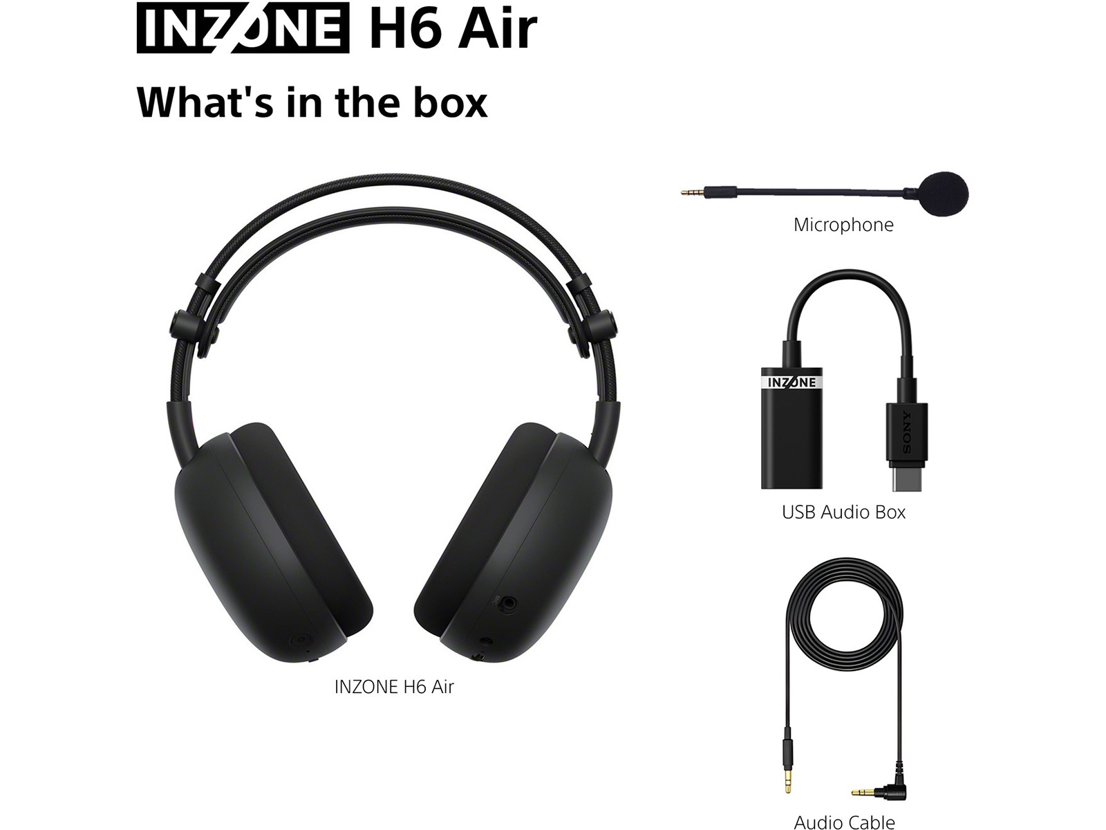 Sony INZONE H6 Air gaming headset med åpen bakside -B-Grade Demo headset