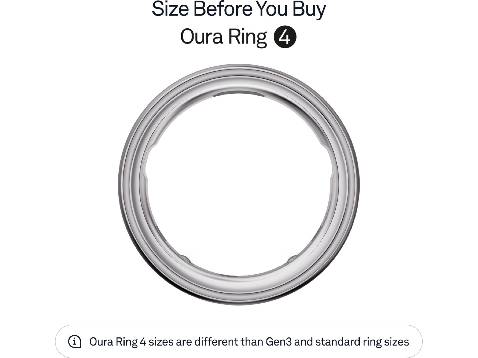 Oura Ring 4 Smart Ring str. 9 (sølv) -B-Grade Demo tilbehør til mobiler & klokker