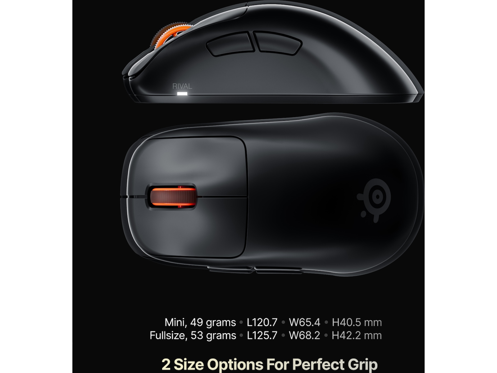 SteelSeries Rival Pro Wireless Mini (sort) Gamingmus