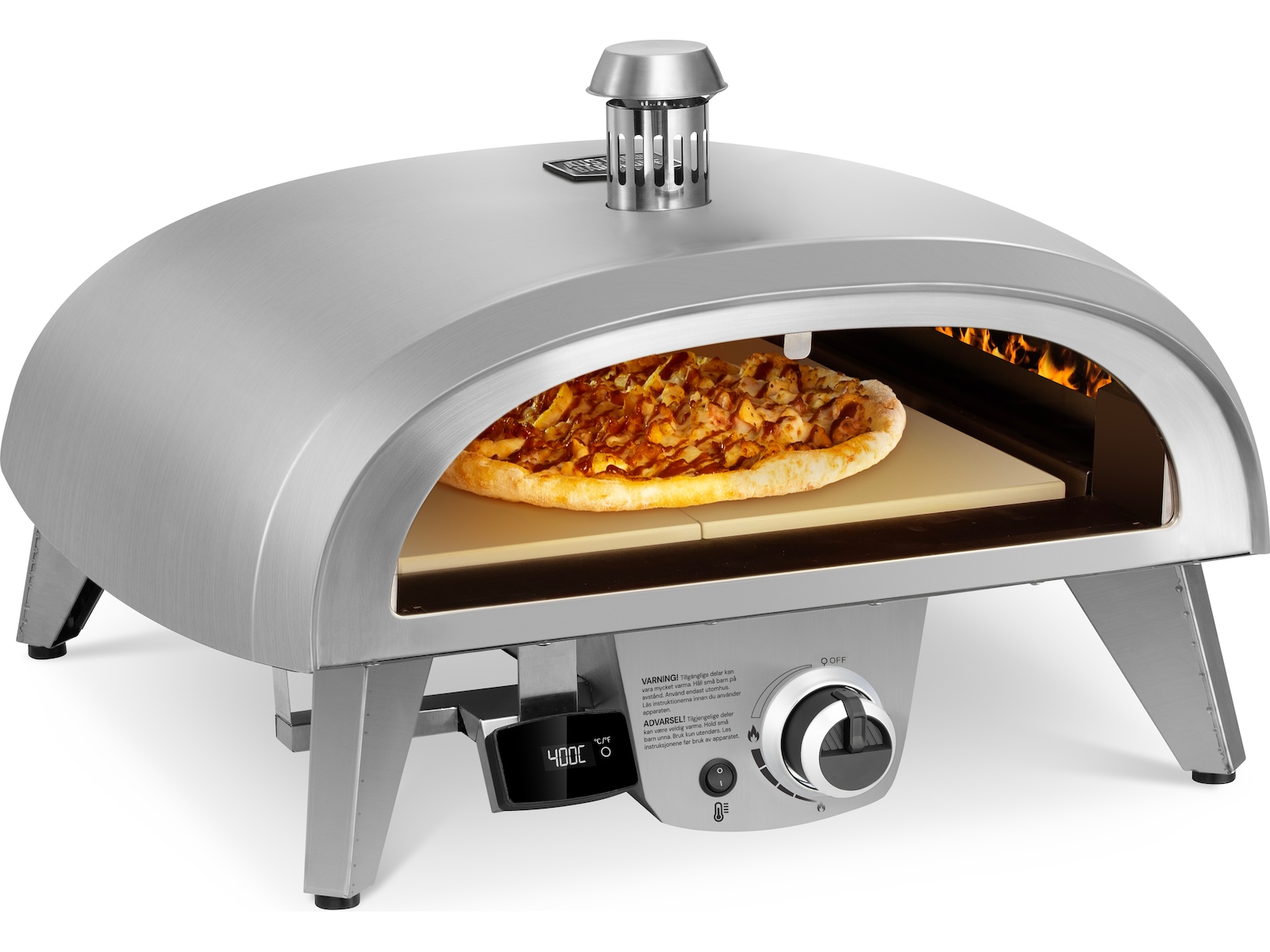 Gass pizzaovn 8kW 45cm rustfritt stål -B-Grade Demo hjem & fritid