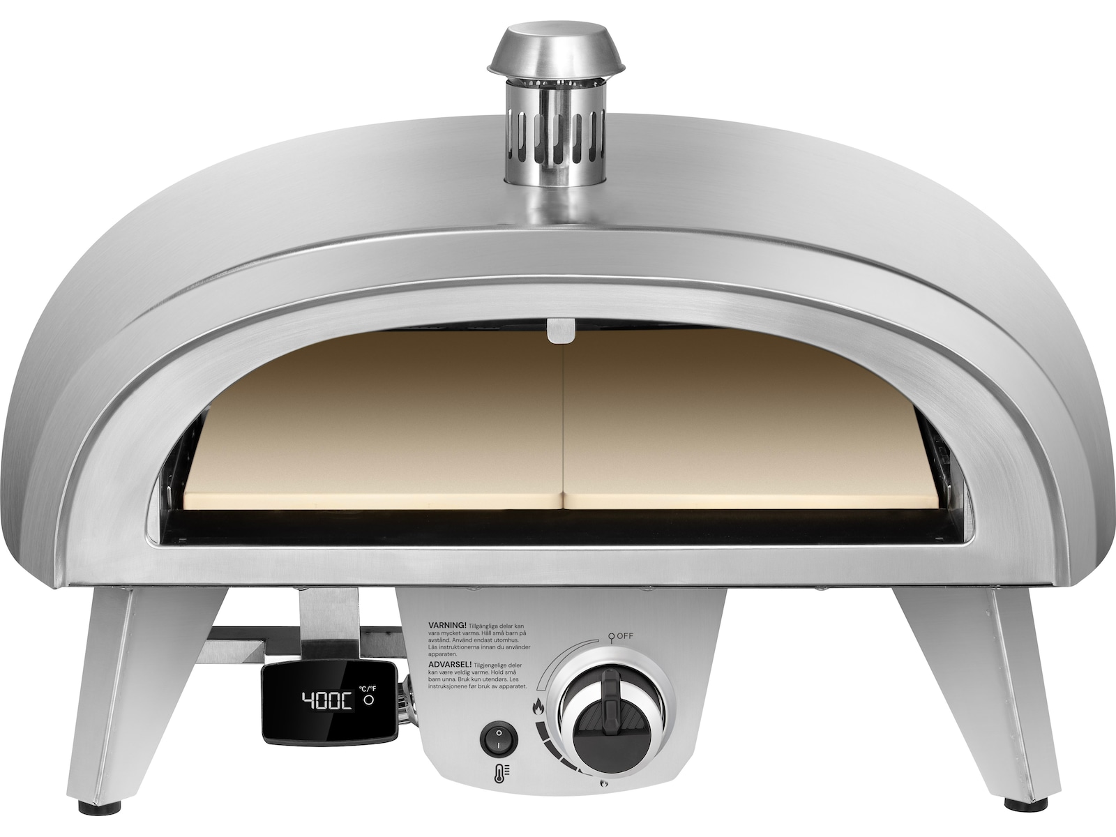 Gass pizzaovn 8kW 45cm rustfritt stål -B-Grade Demo hjem & fritid