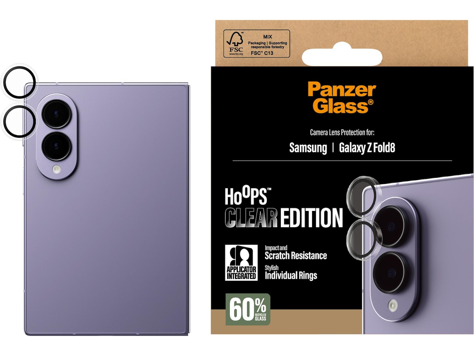 PanzerGlass Galaxy Z Fold 8 Hoops Linsebeskytter Skjermbeskyttelse