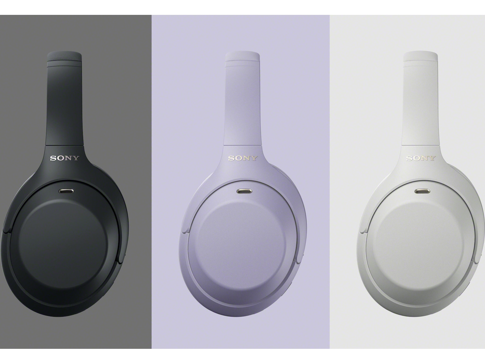 Sony WH-1000XM4C støydempende trådløse over-øre-hodetelefoner (lavendel) Hodetelefoner