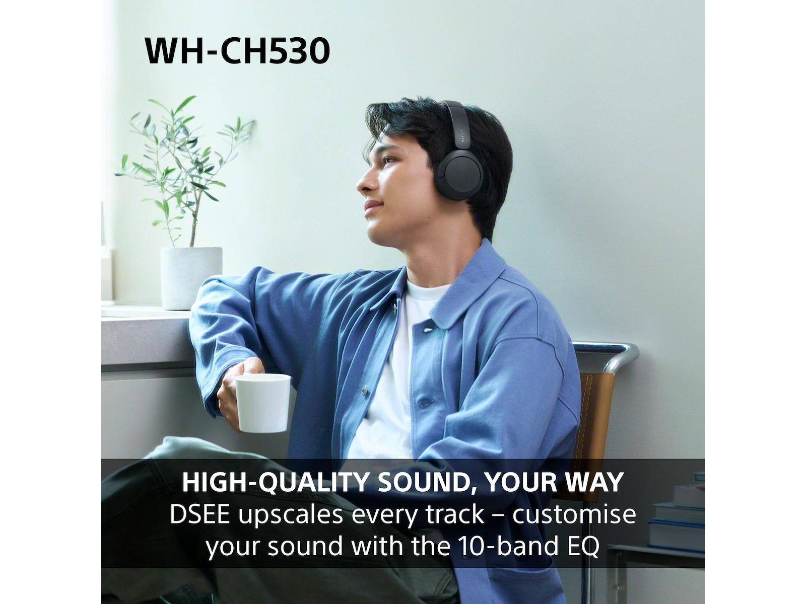Sony WH-CH530 trådløse Bluetooth-hodetelefoner (rosa) Hodetelefoner