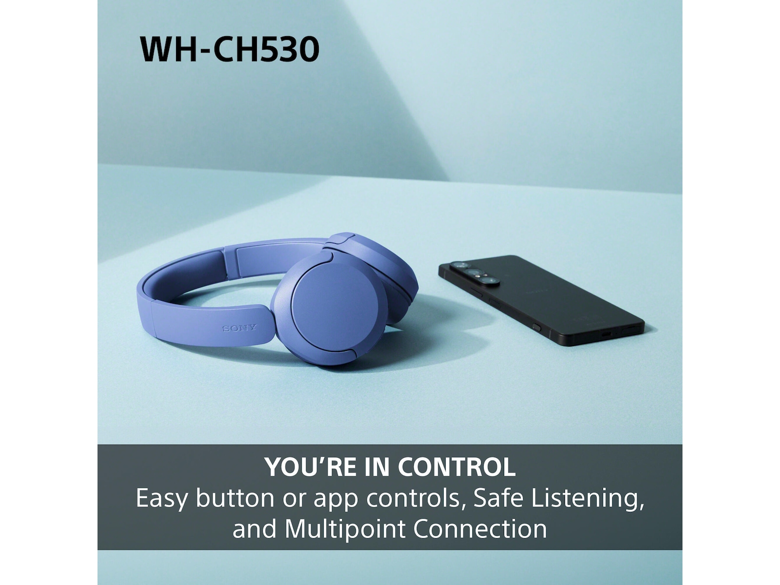 Sony WH-CH530 trådløse Bluetooth-hodetelefoner (rosa) Hodetelefoner