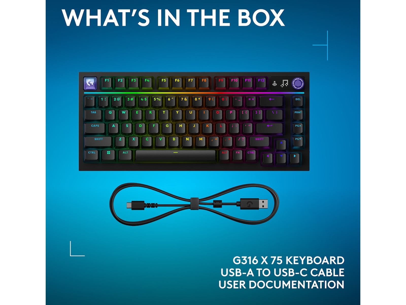Logitech G316 X 75-spilltastatur Gamingtastatur