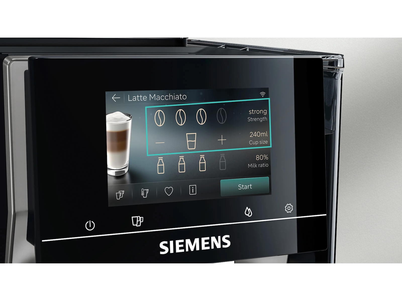 Siemens Helautomatisk kaffemaskin EQ700 iAroma Inox silver metallic Espressomaskiner