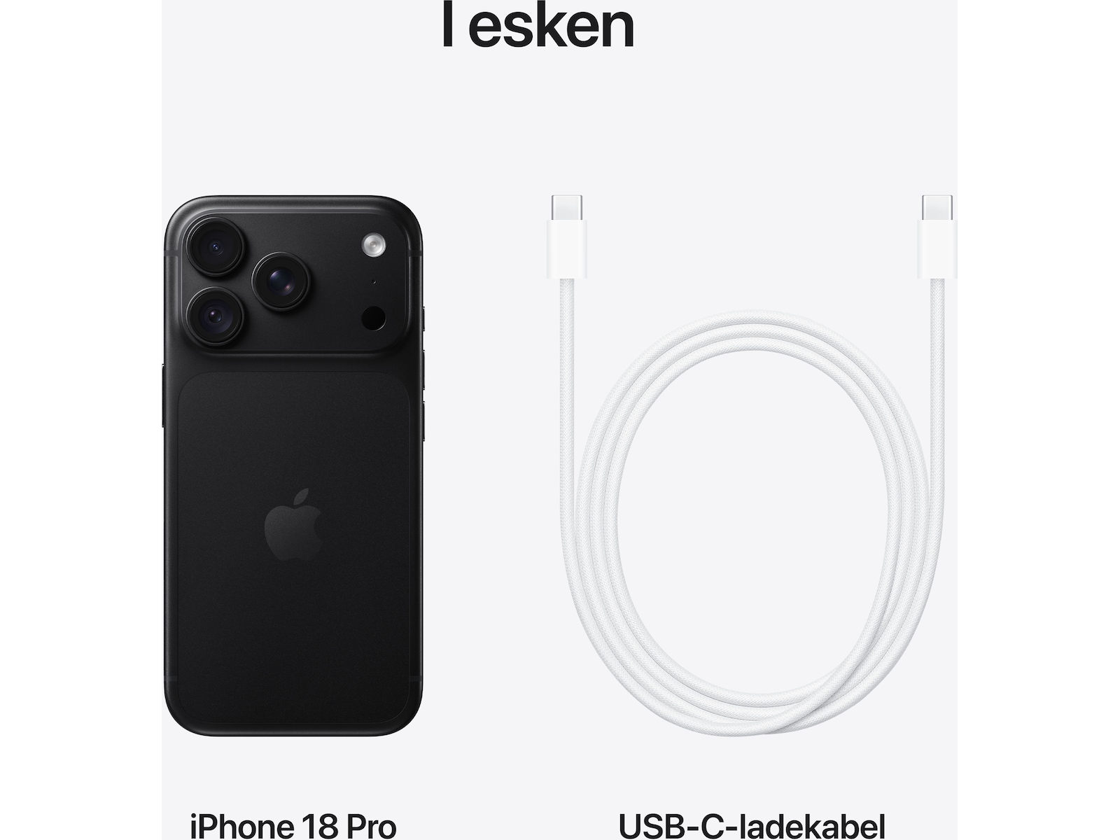 iPhone 18 Pro 512GB (sort) Mobiltelefoner