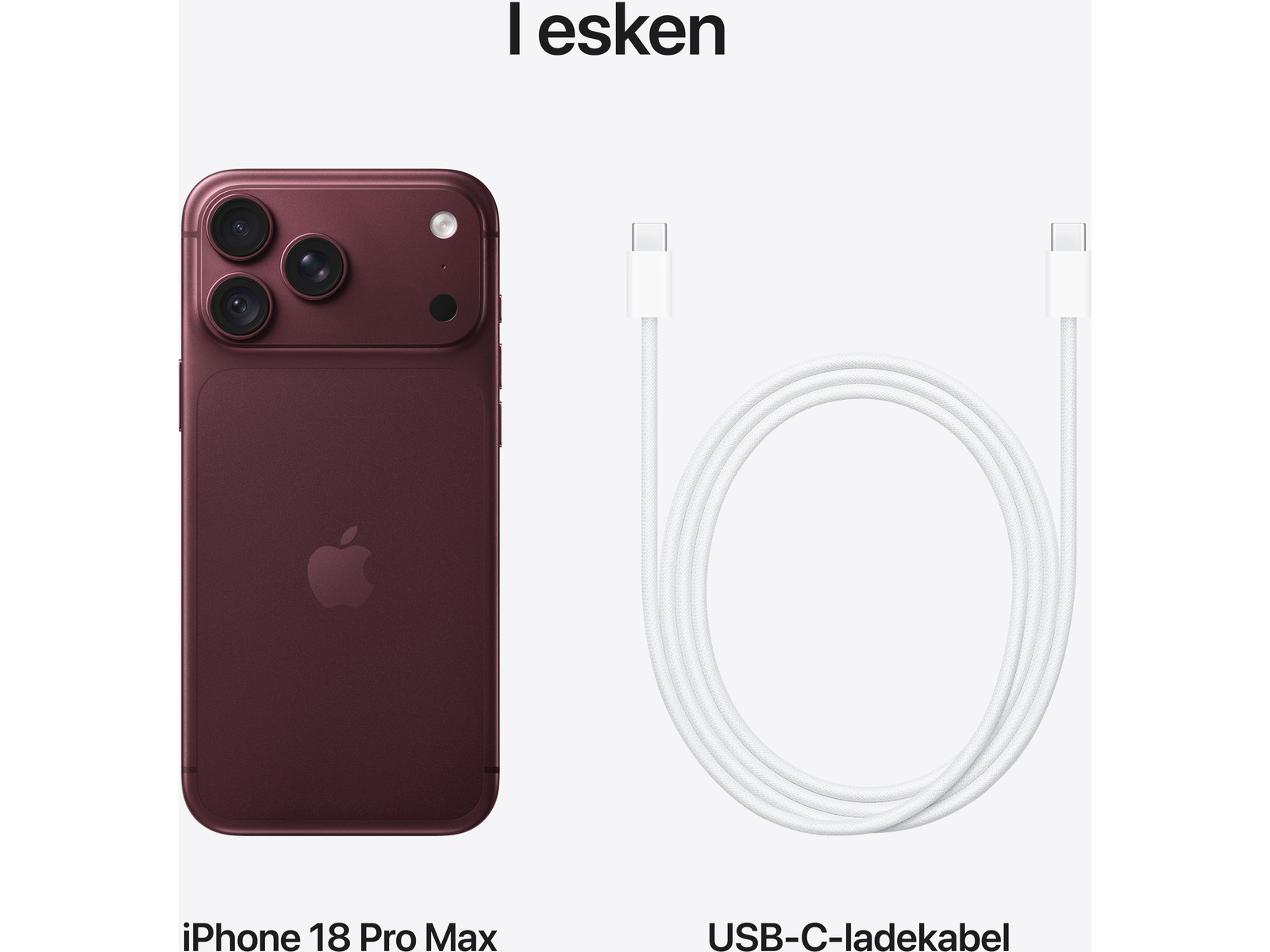 iPhone 18 Pro Max 256GB (burgundy) Mobiltelefoner
