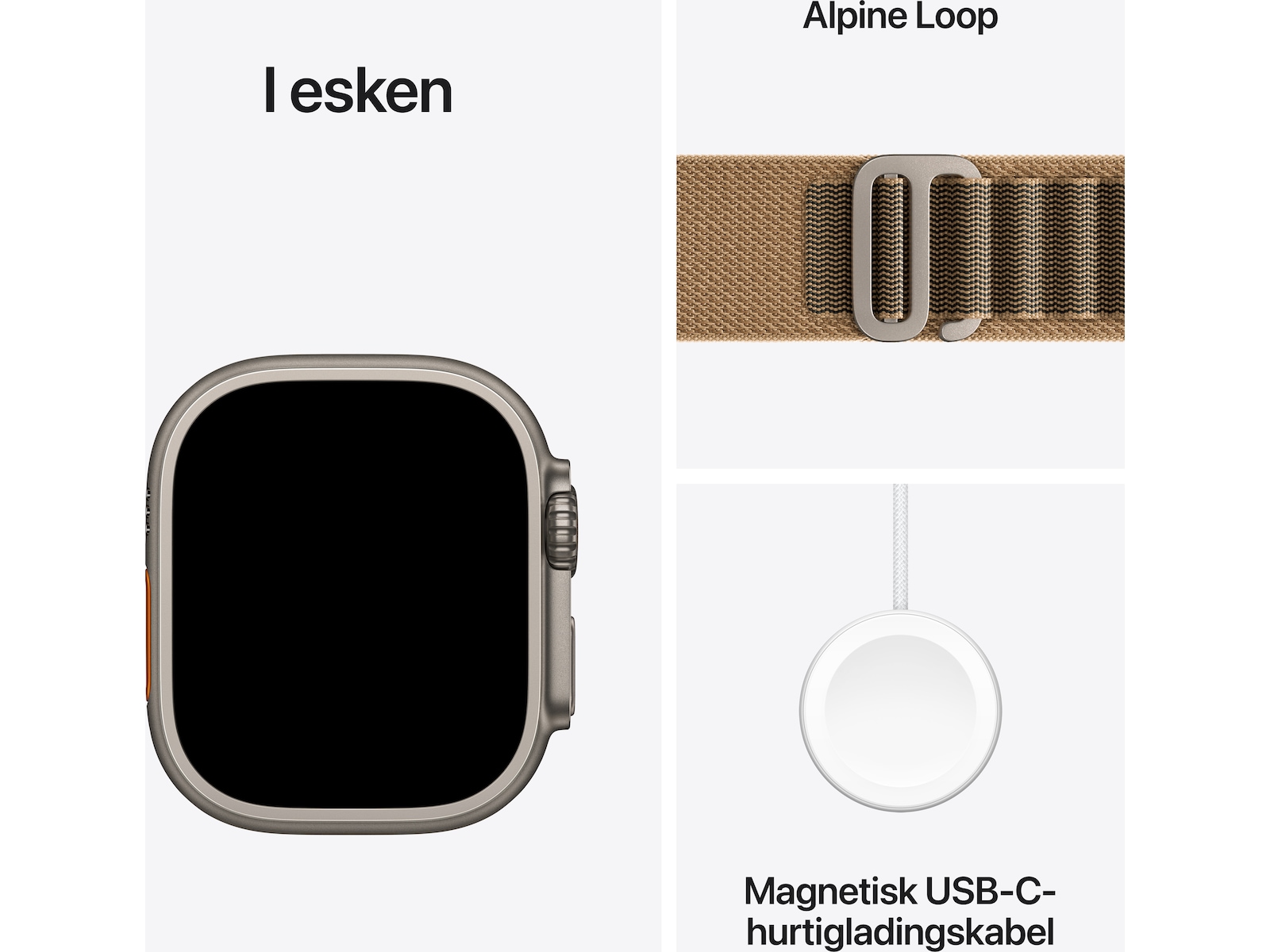 Apple Watch Ultra 4 GPS + LTE 49mm Titanium (natural) Smartklokker
