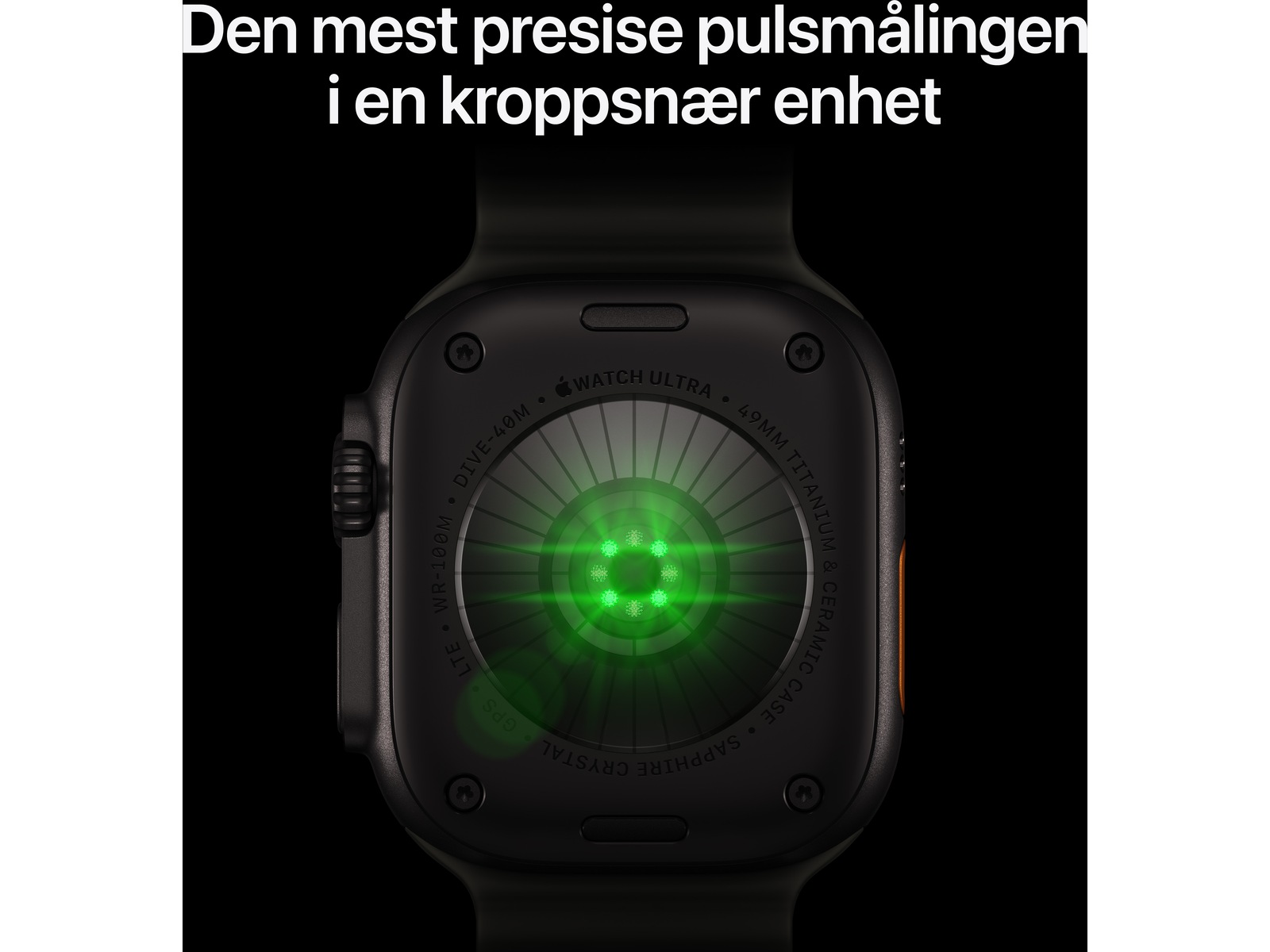 Apple Watch Ultra 4 GPS + LTE 49mm Titanium (sort) Smartklokker