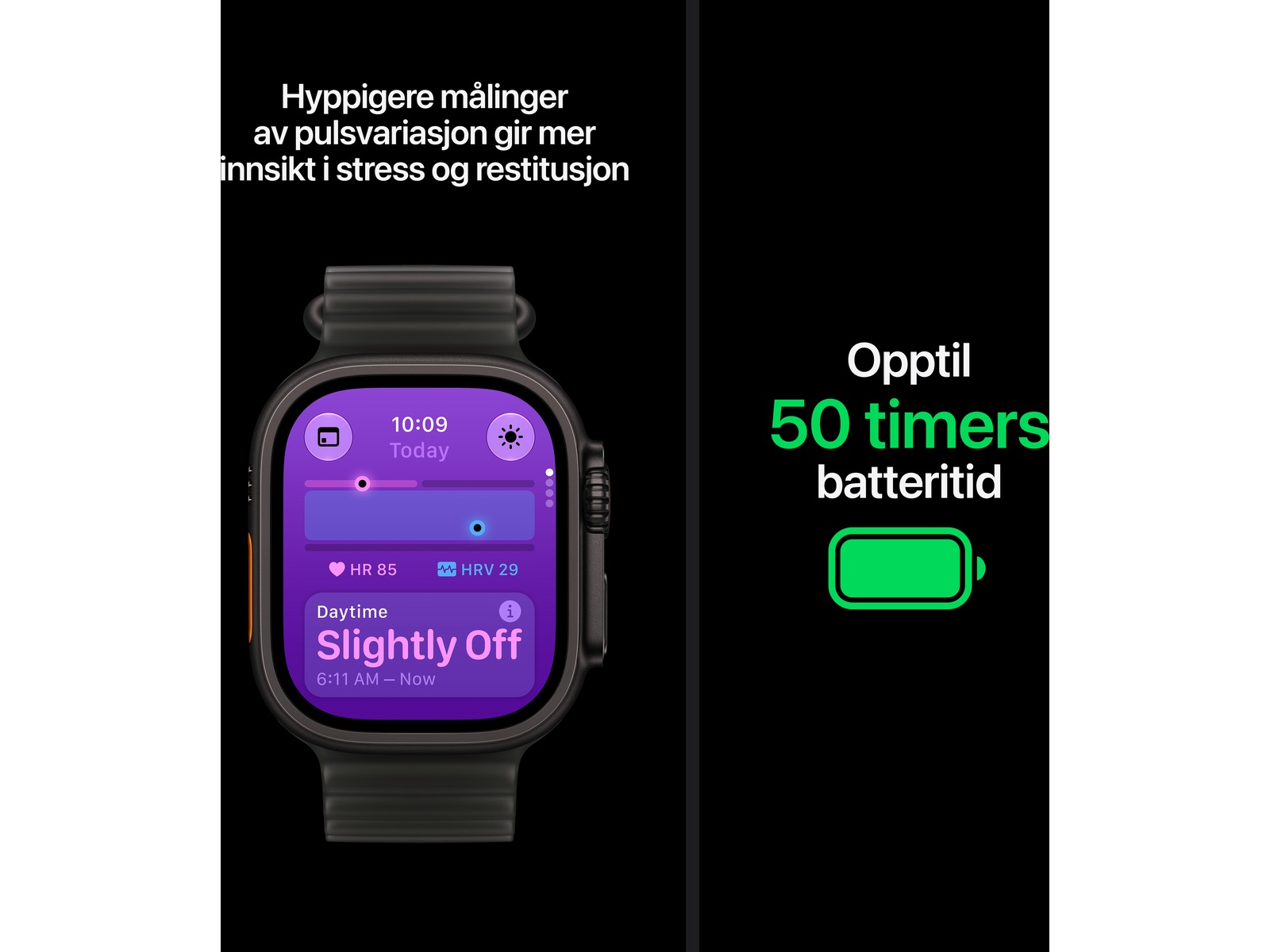 Apple Watch Ultra 4 GPS + LTE 49mm Titanium (sort) Smartklokker