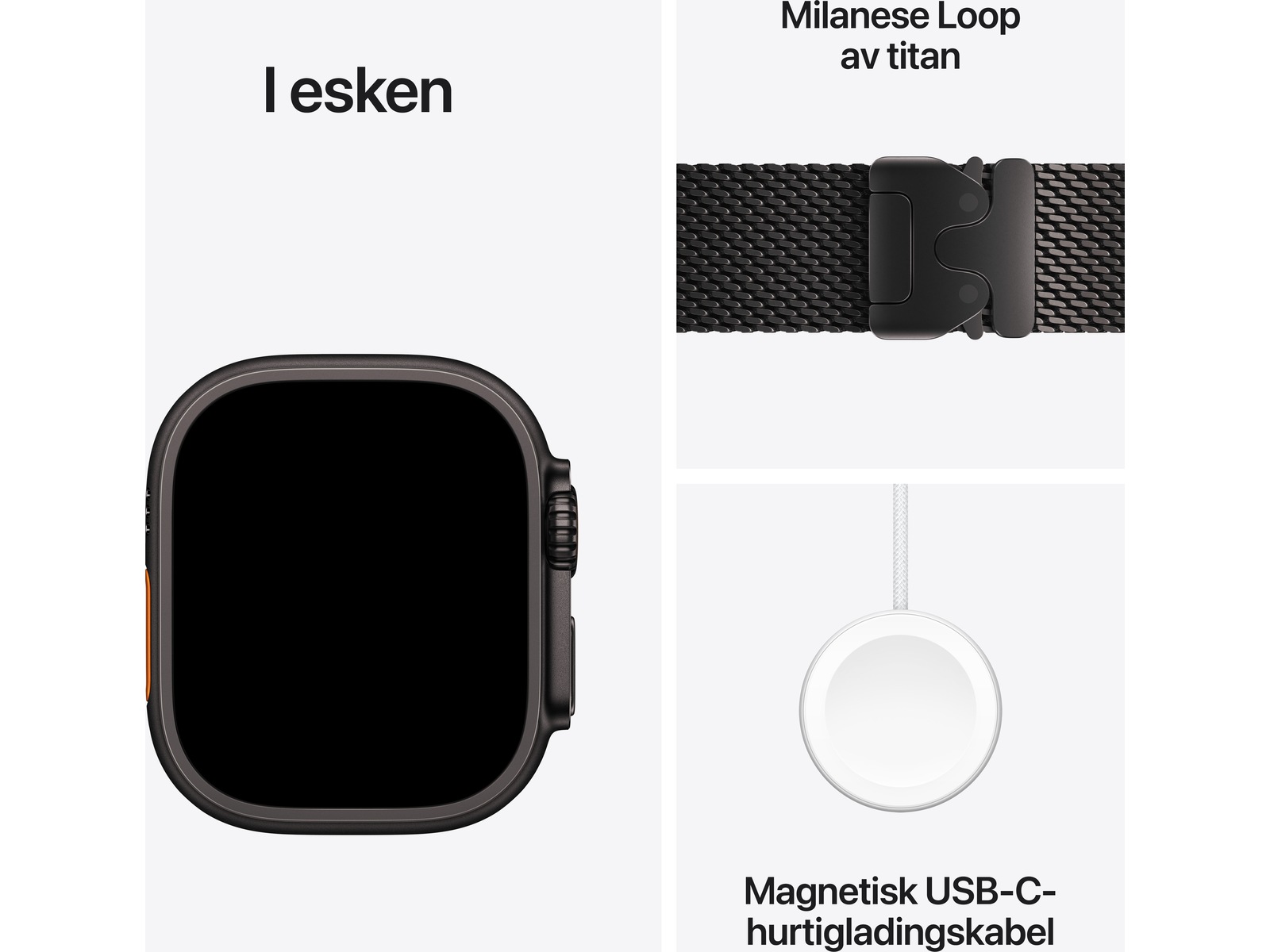 Apple Watch Ultra 4 GPS + LTE 49mm Titanium (sort) Smartklokker