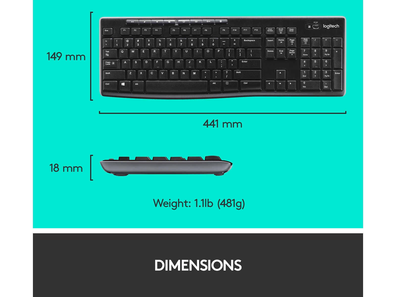 Logitech MK270 Combo Trådløs Mus & tastatur -kombipakker