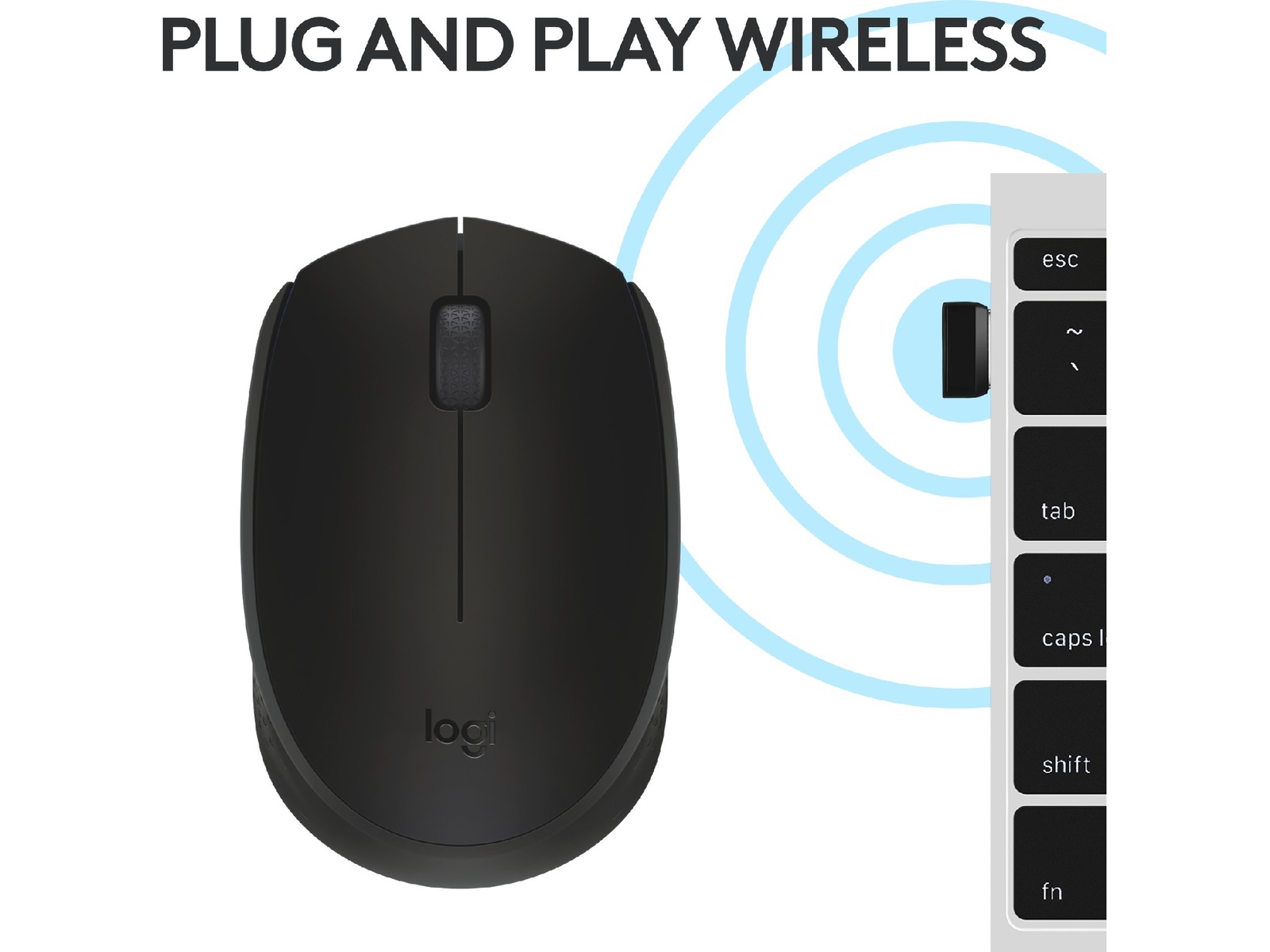 Logitech M171 Trådløs Mus Sort Mus