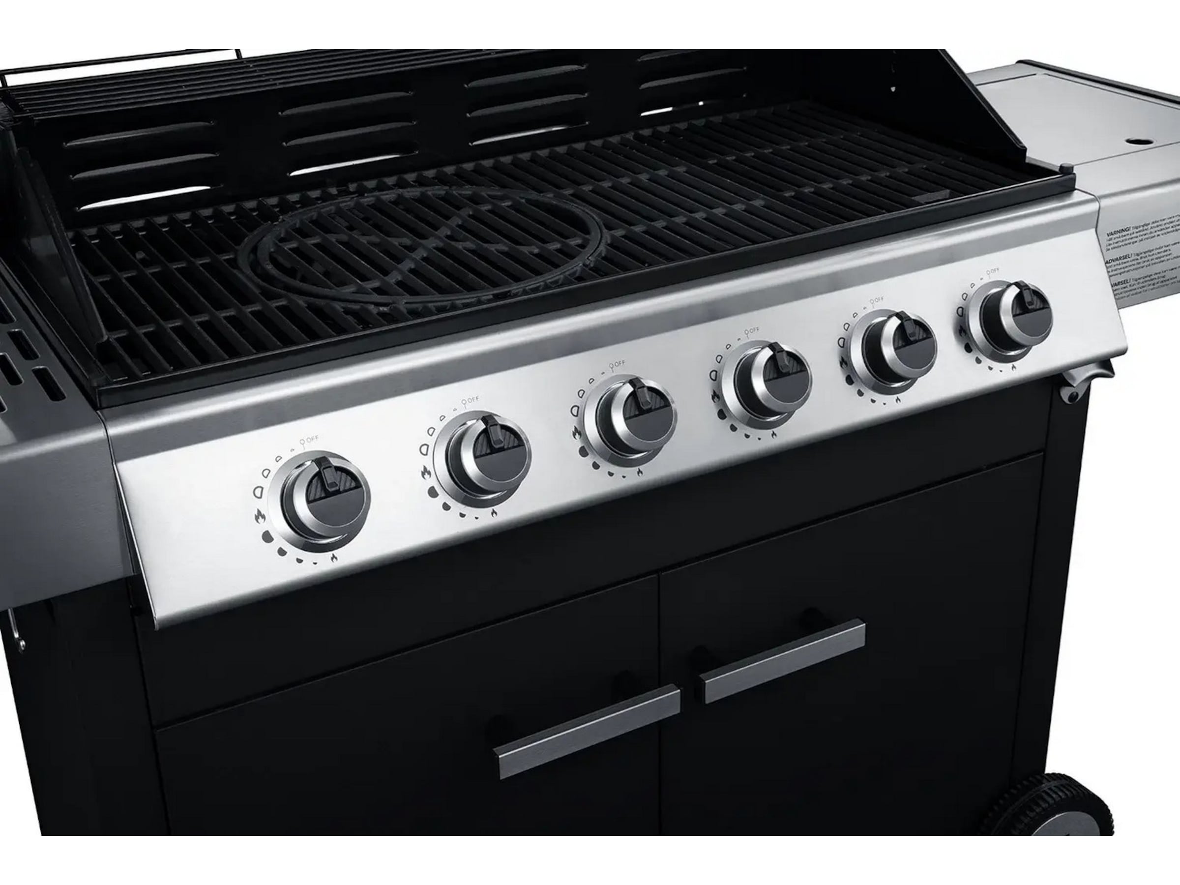 Austin and Barbeque Klassisk gassgrill med seks brennere og sidebord Grill