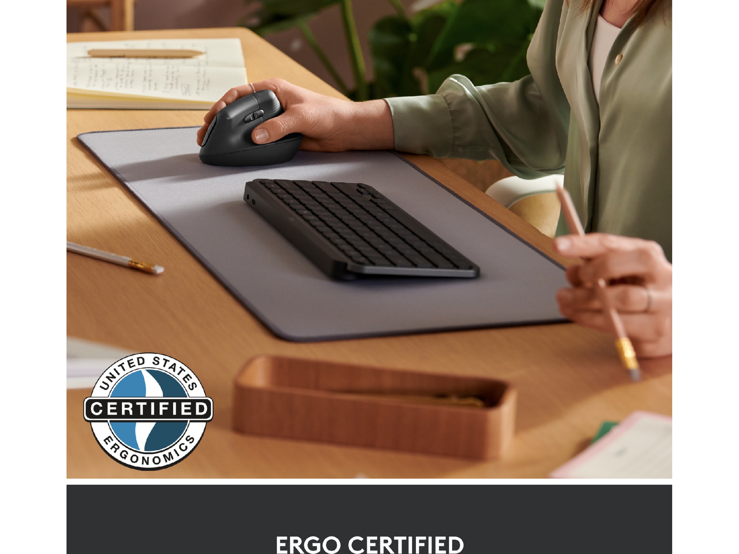 Logitech Lift Vertikal Business mus (graphite) Mus