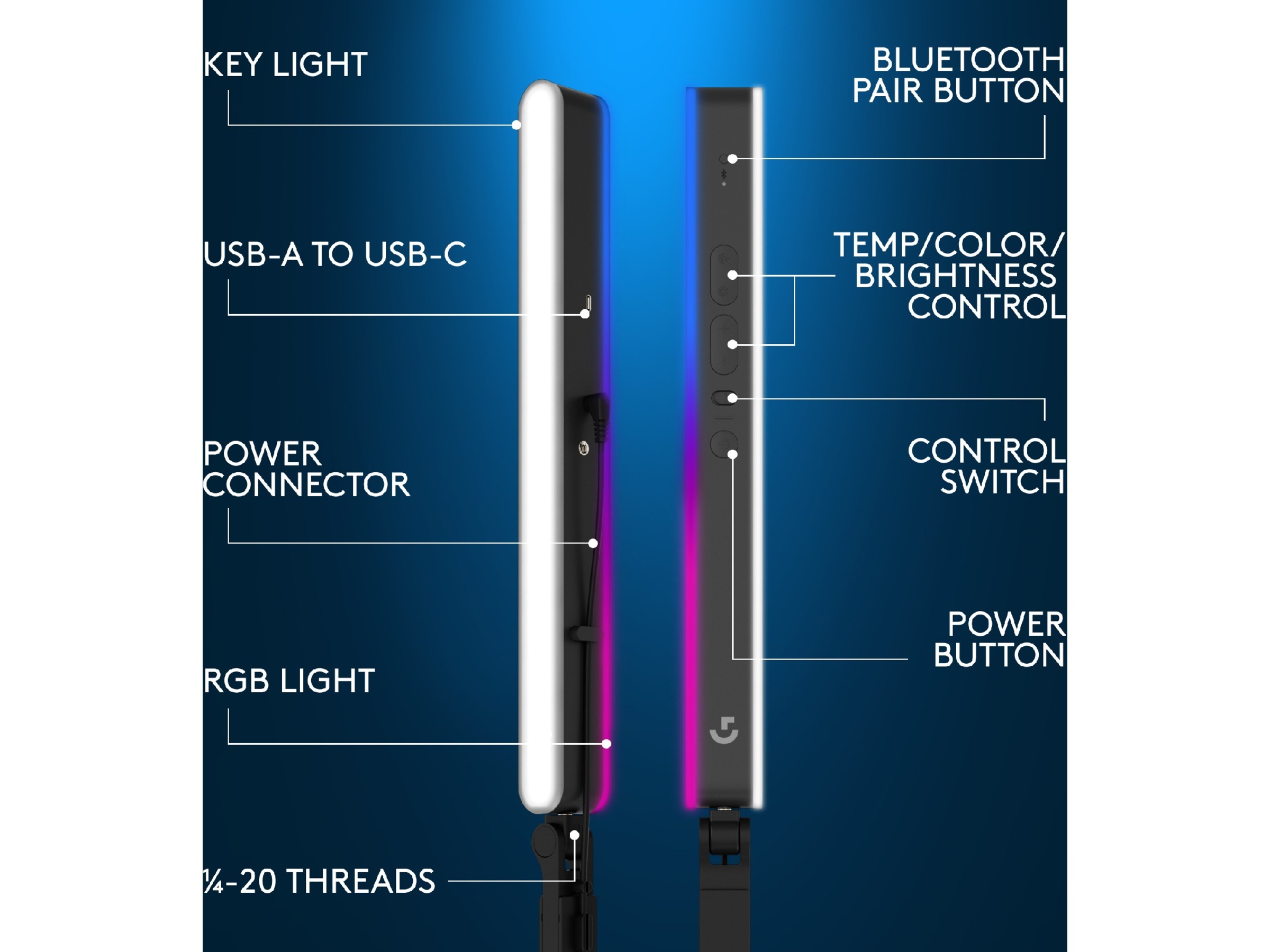 Logitech G Litra Beam LX Streaming tilbehør