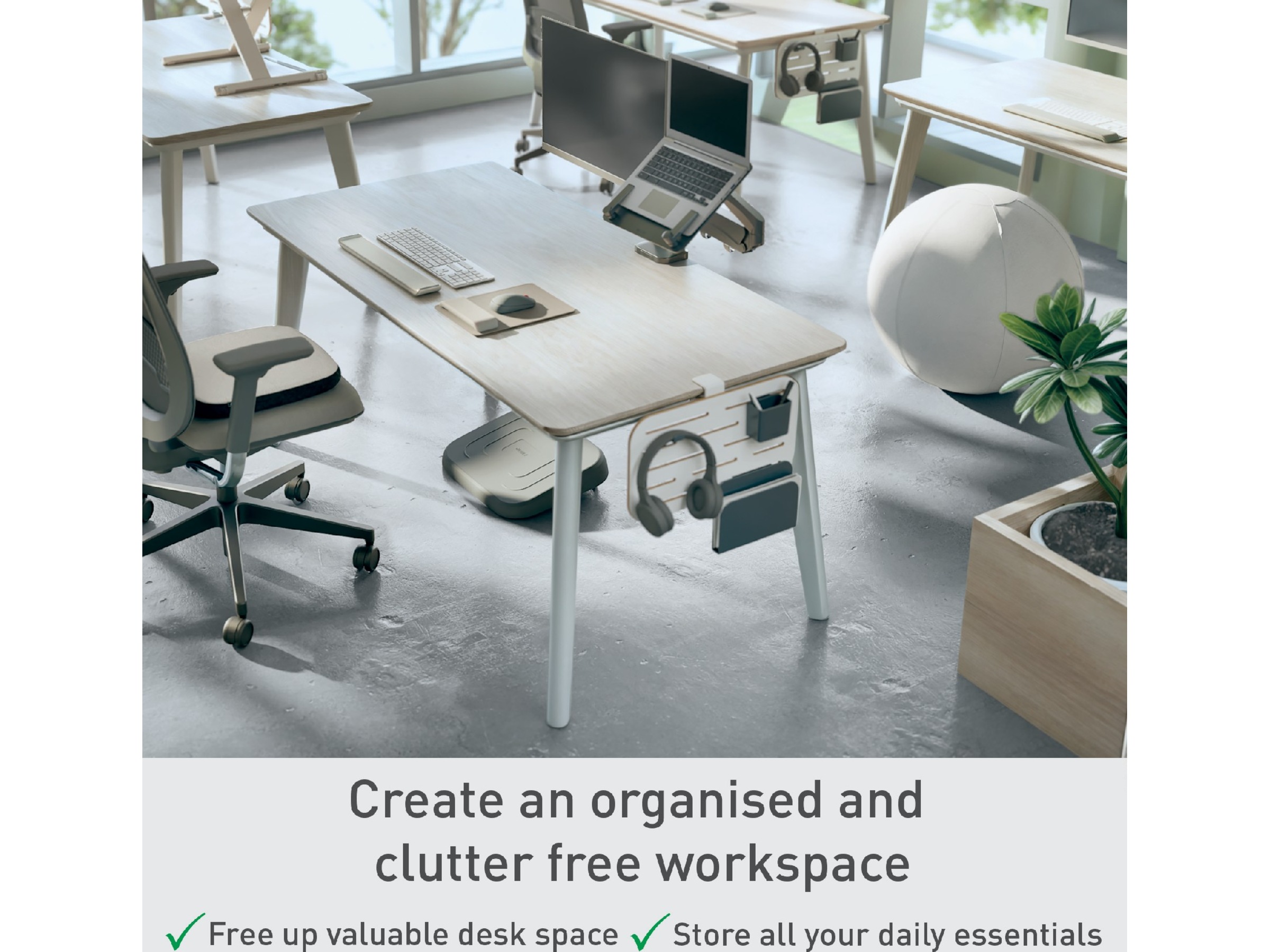 Leitz Ergo Organiseringstavle Pegboard, liten 42 x 25 cm Monteringstavler